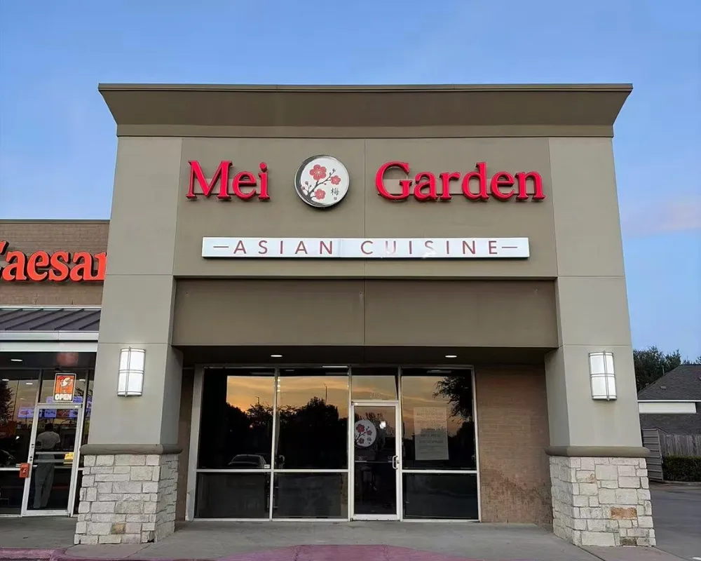 Exterior storefront of Mei Garden Asian Cuisine restaurant building at Mei Garden Asian Cuisine, a Asian Restaurant in Sugar Land